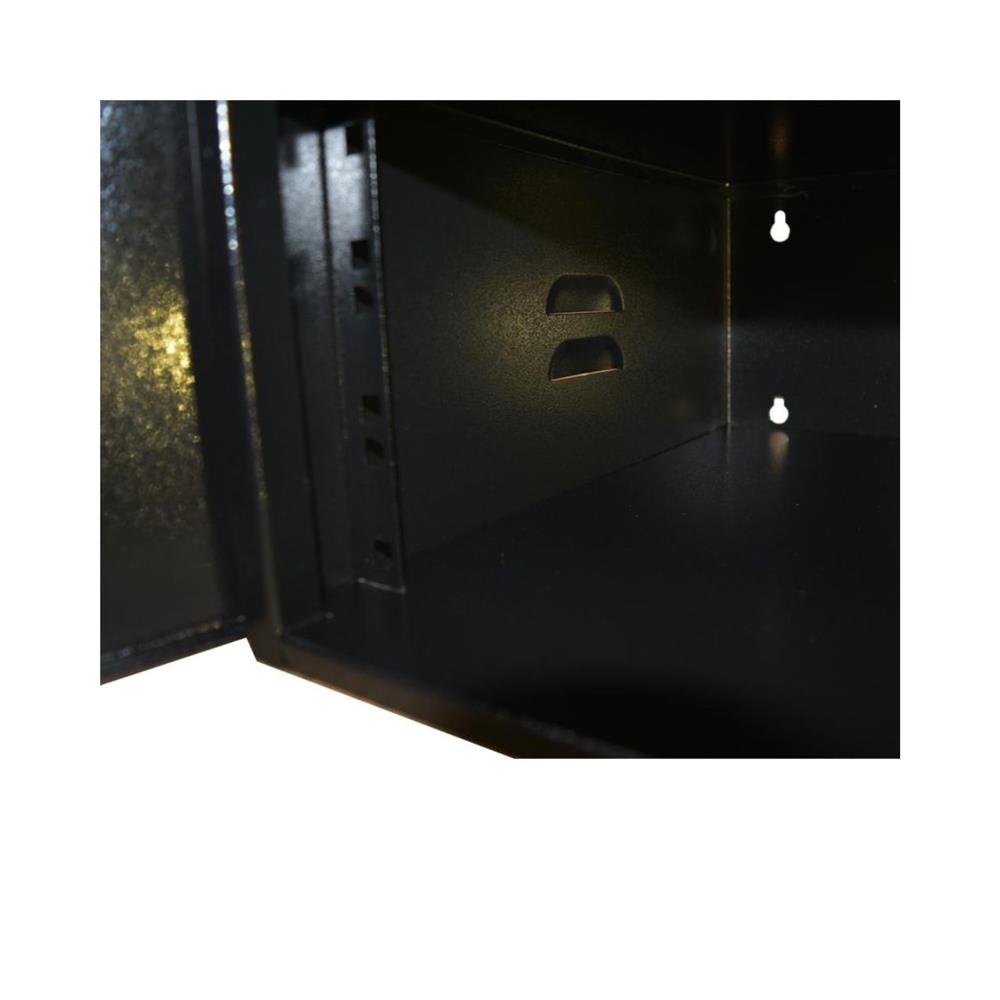 Mini Rack Max Eletron 4040, 19 Pol, 3u X 350mm, Acrílico, Com 2 Chaves, Preto