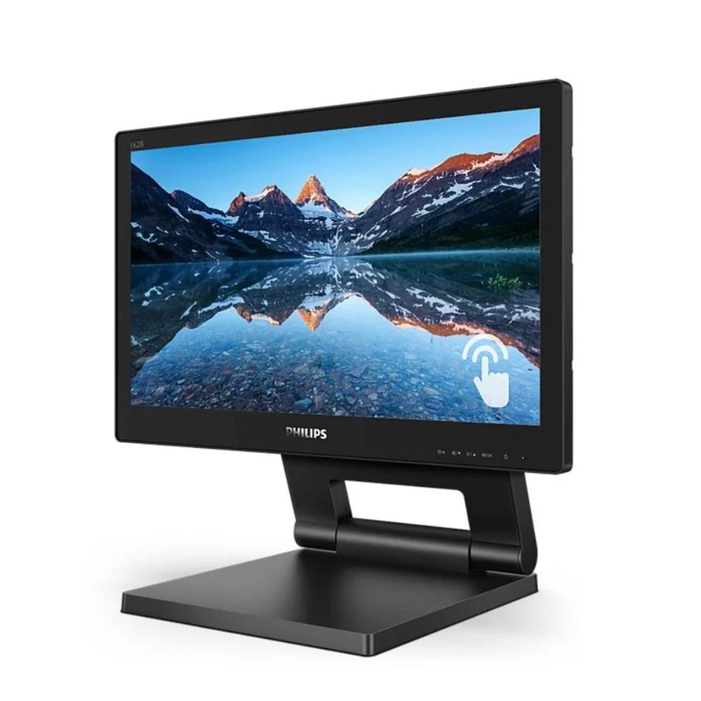 Monitor Philips 162B9T, 15.6”, Touchscreen, HD 1366x768, 75Hz, Alto-falantes, Preto