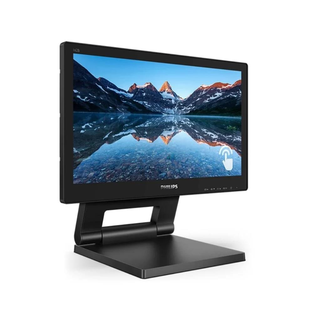 Monitor Philips 162B9T, 15.6”, Touchscreen, HD 1366x768, 75Hz, Alto-falantes, Preto