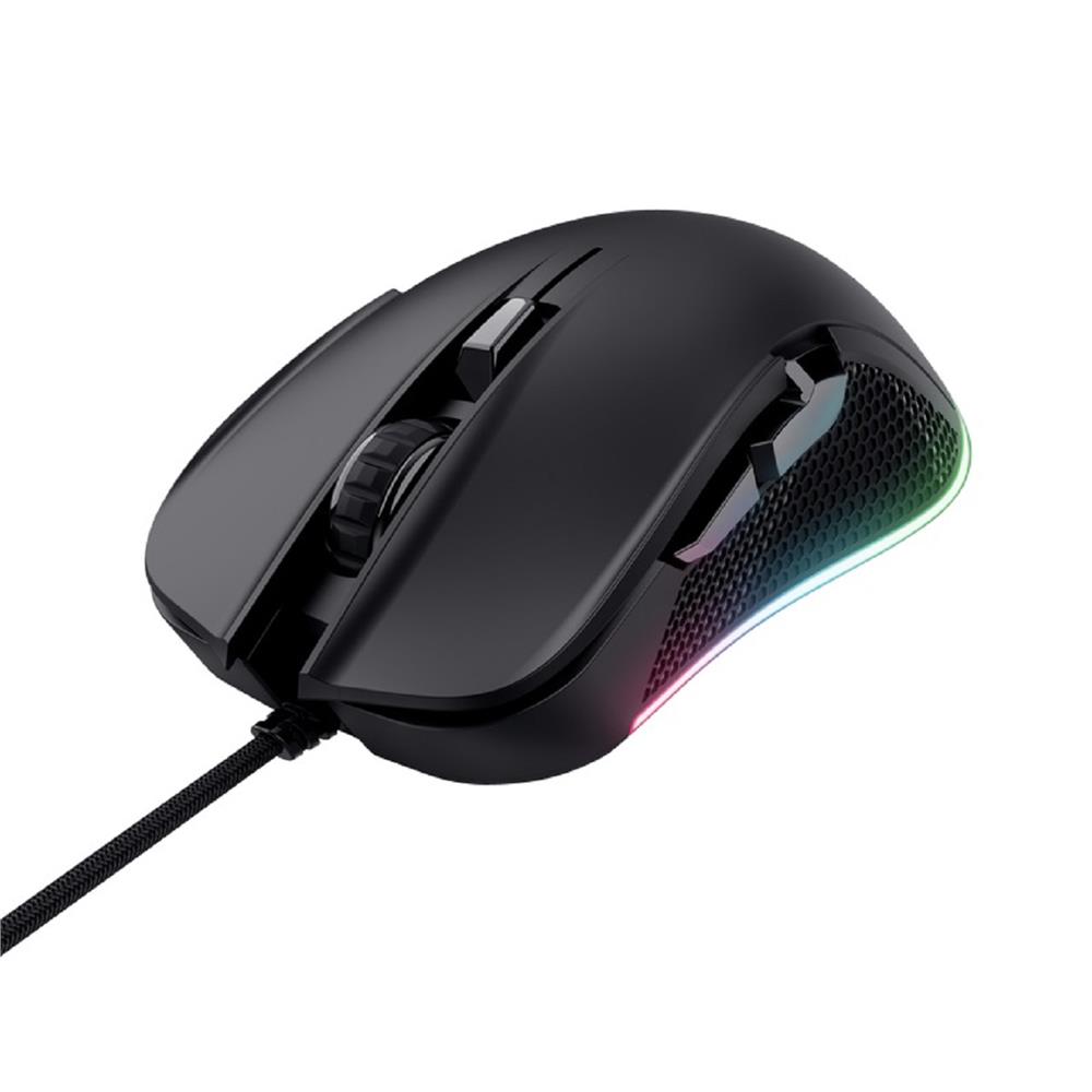 Mouse Gamer Trust GXT 922 Ybar, RGB, 7200 DPI, 6 Botões Programáveis, USB, Preto