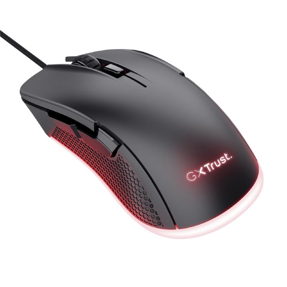 Mouse Gamer Trust GXT 922 Ybar, RGB, 7200 DPI, 6 Botões Programáveis, USB, Preto