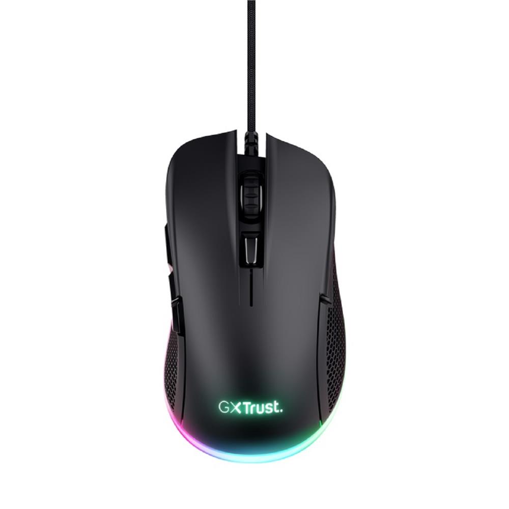 Mouse Gamer Trust GXT 922 Ybar, RGB, 7200 DPI, 6 Botões Programáveis, USB, Preto