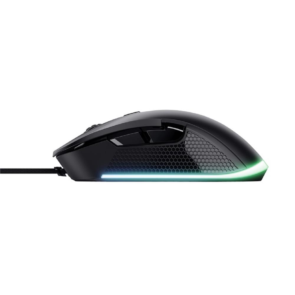 Mouse Gamer Trust GXT 922 Ybar, RGB, 7200 DPI, 6 Botões Programáveis, USB, Preto