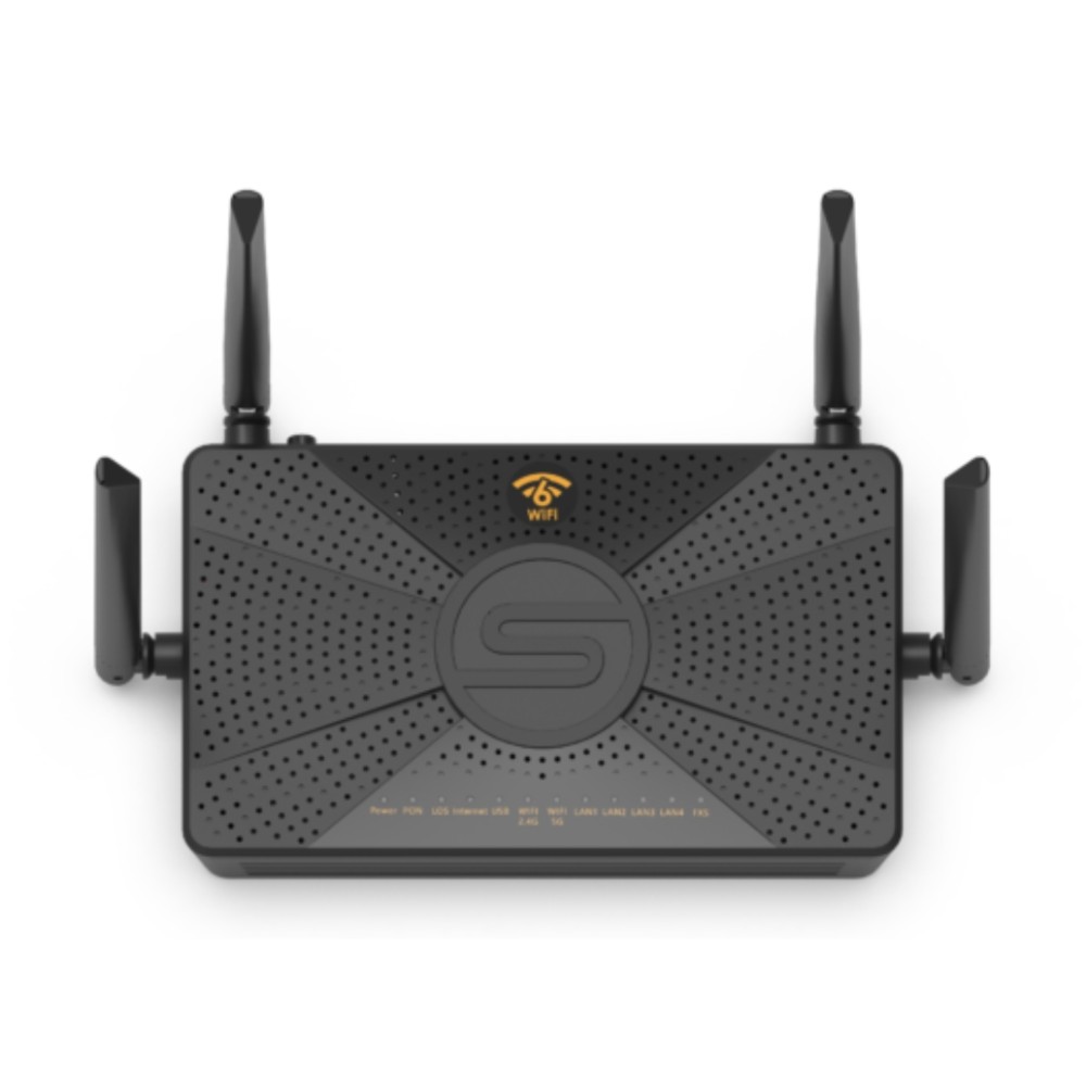 ONT GPON Shoreline SH-3000WF AX3000 Wi-Fi 6 Dual Band Gigabit VoIP, Preto