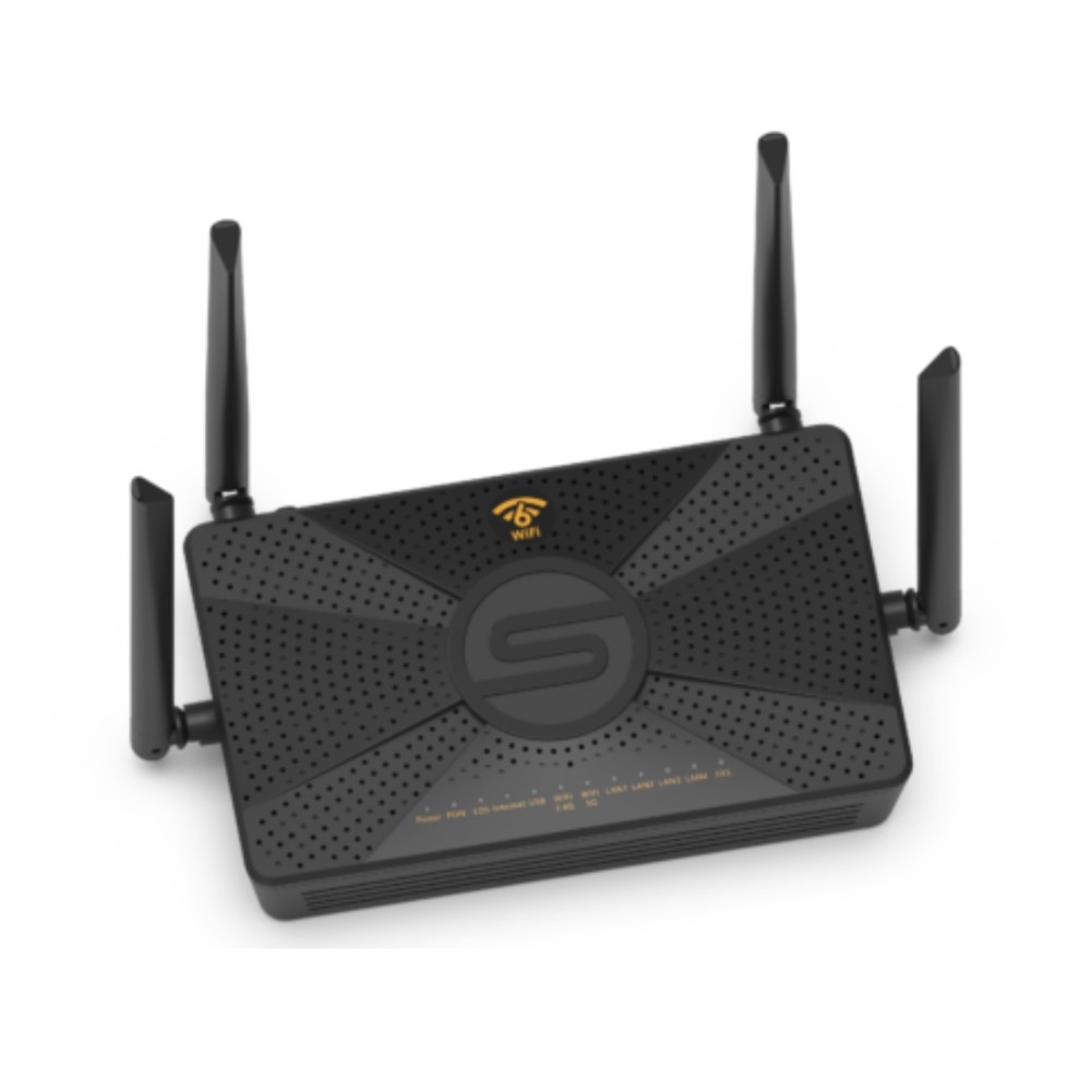 ONT GPON Shoreline SH-3000WF AX3000 Wi-Fi 6 Dual Band Gigabit VoIP, Preto