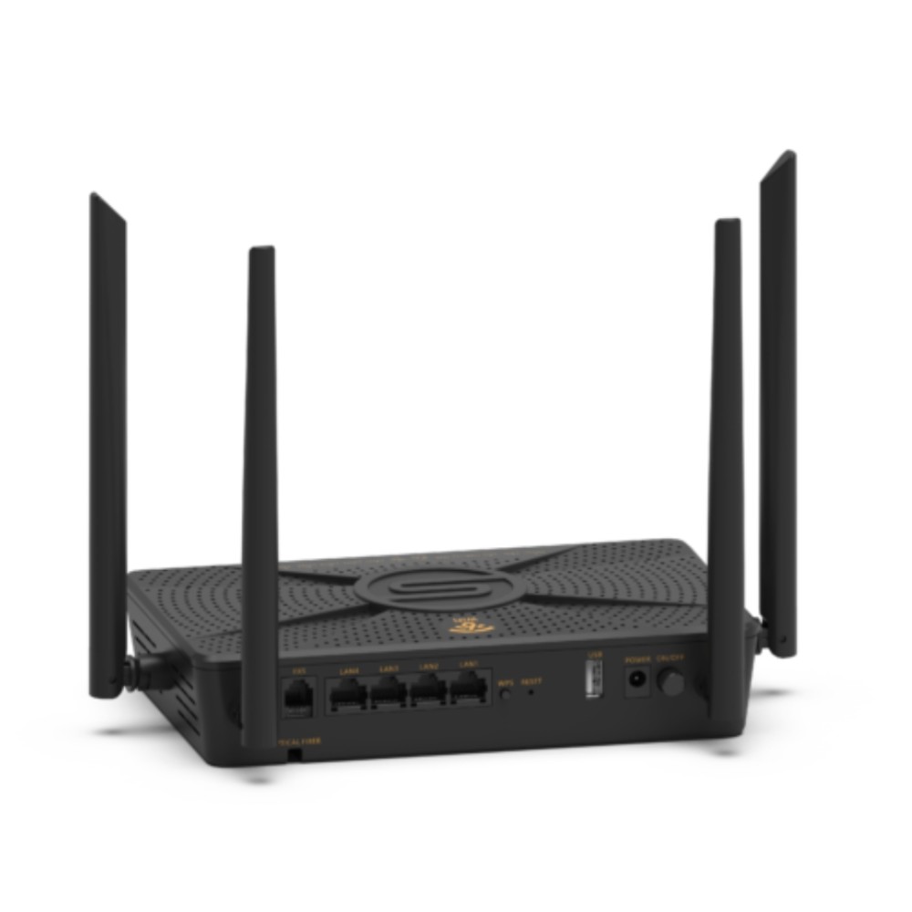 ONT GPON Shoreline SH-3000WF AX3000 Wi-Fi 6 Dual Band Gigabit VoIP, Preto