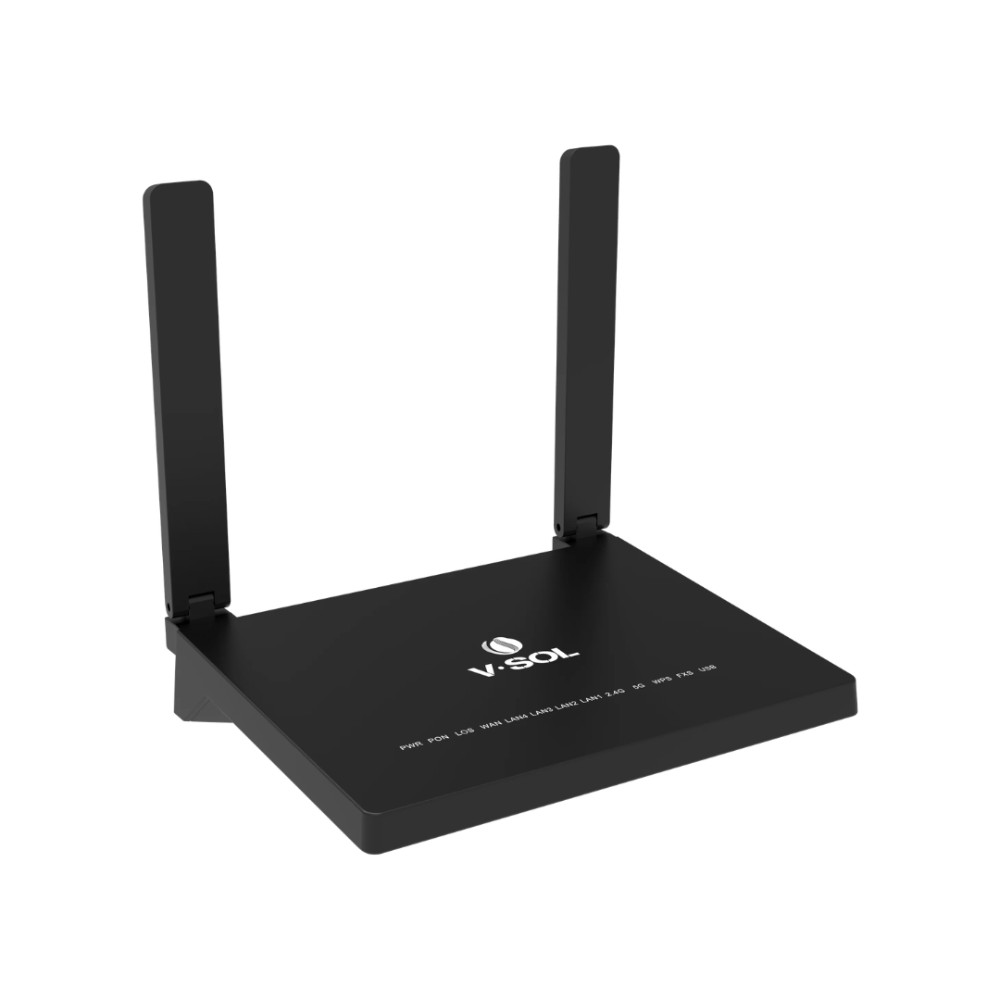 ONT XPON VSOL, HG3232AX30-H, Wi-Fi 6, AX3000, EasyMesh, Gigabit, Dual Band, Preta