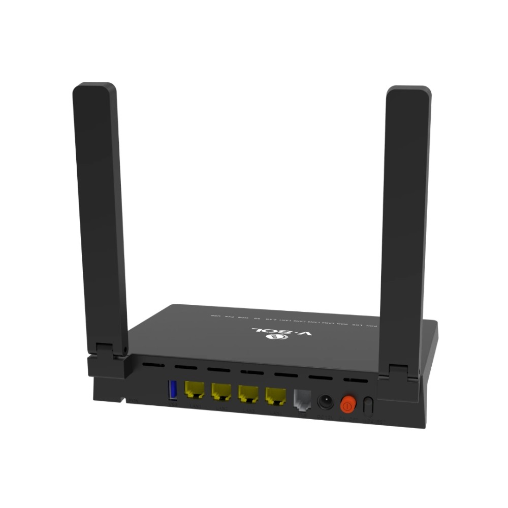 ONT XPON VSOL, HG3232AX30-H, Wi-Fi 6, AX3000, EasyMesh, Gigabit, Dual Band, Preta