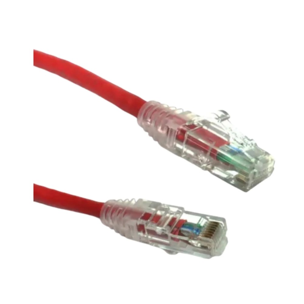 Cabo de Rede Prysmian Patch Cord CAT6, U/UTP, LSZH, 24 AWG, RJ45, 1,5 Metros, Vermelho, 10718537