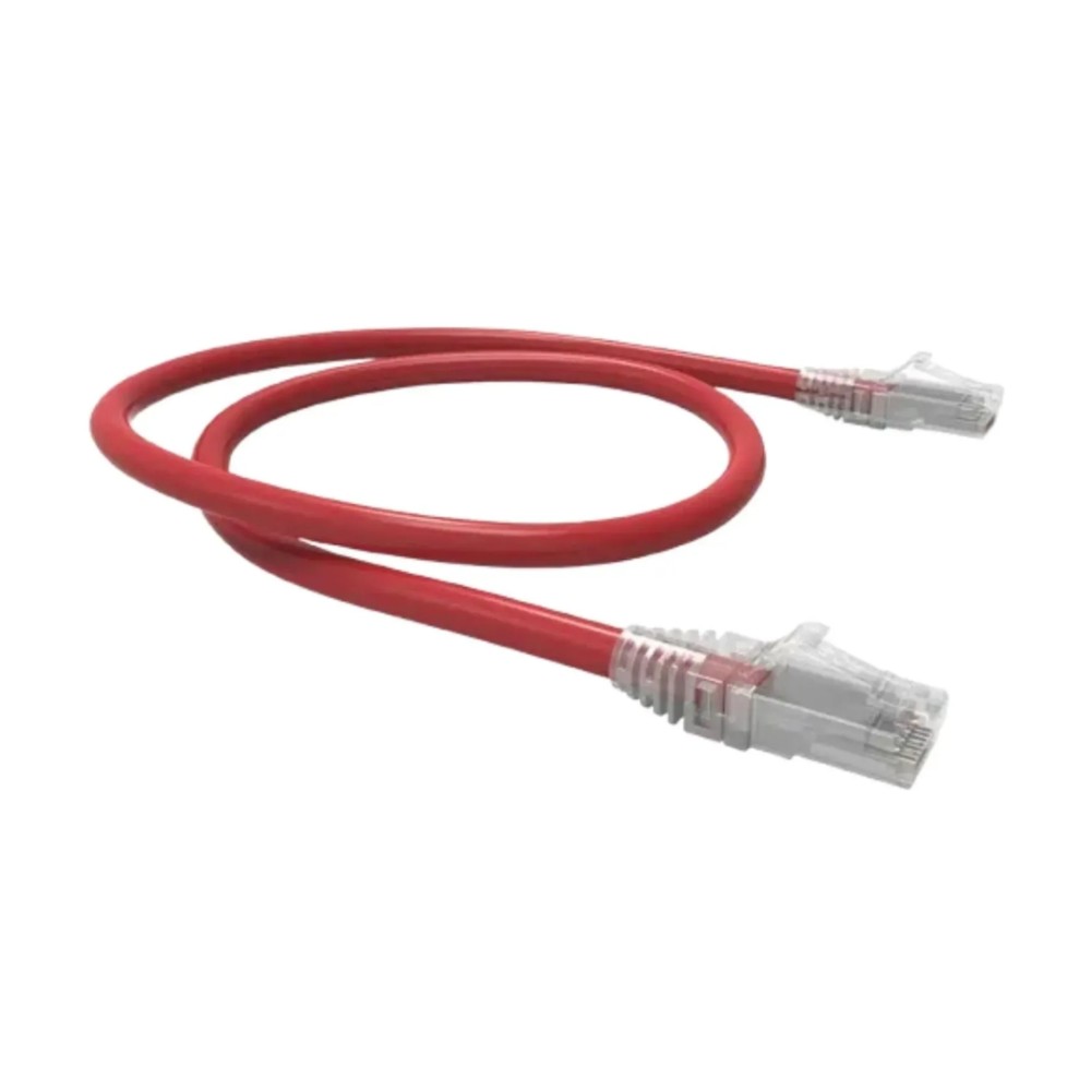 Cabo de Rede Prysmian Patch Cord CAT6, U/UTP, LSZH, 24 AWG, RJ45, 0,5 Metro, Vermelho, 10718535