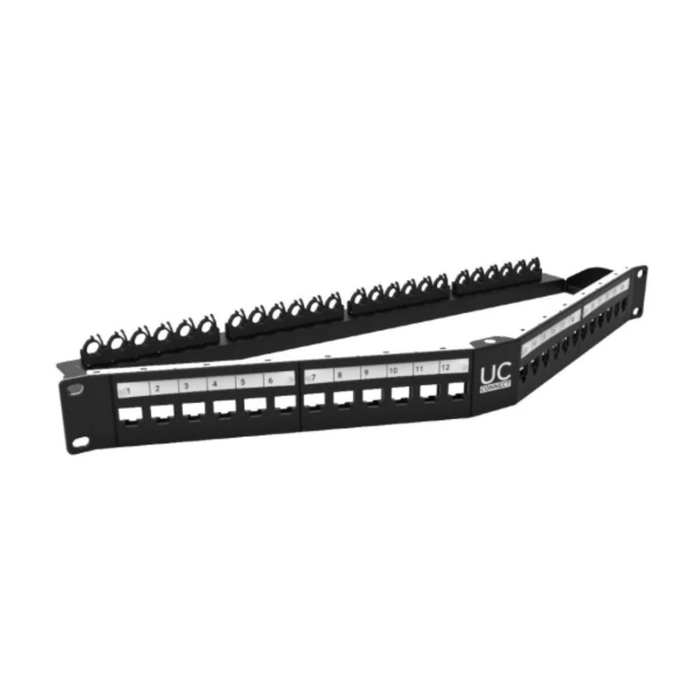 Patch Panel Prysmian, 24 Portas, 1U, Rack 19 Polegadas, Descarregado, Preto, 10718510