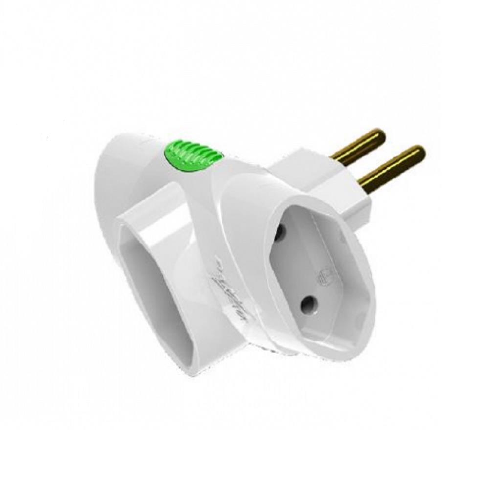 Plug Adaptador 3 Saídas 2P+T 10 250V Branco Daneva