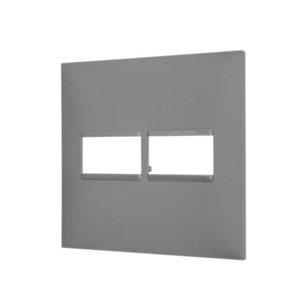 Placa 1+1 Posto 4x4 Legrand, Pial Plus+, Cinza, 618511CZ