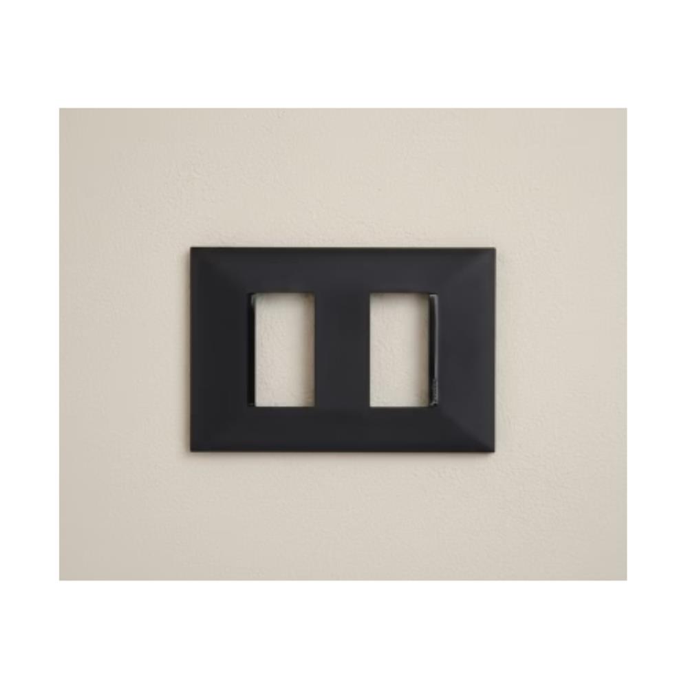 Placa 4x2 2 Postos Separados Legrand Pial Plus, 2 Módulos, Termoplástico, Preto