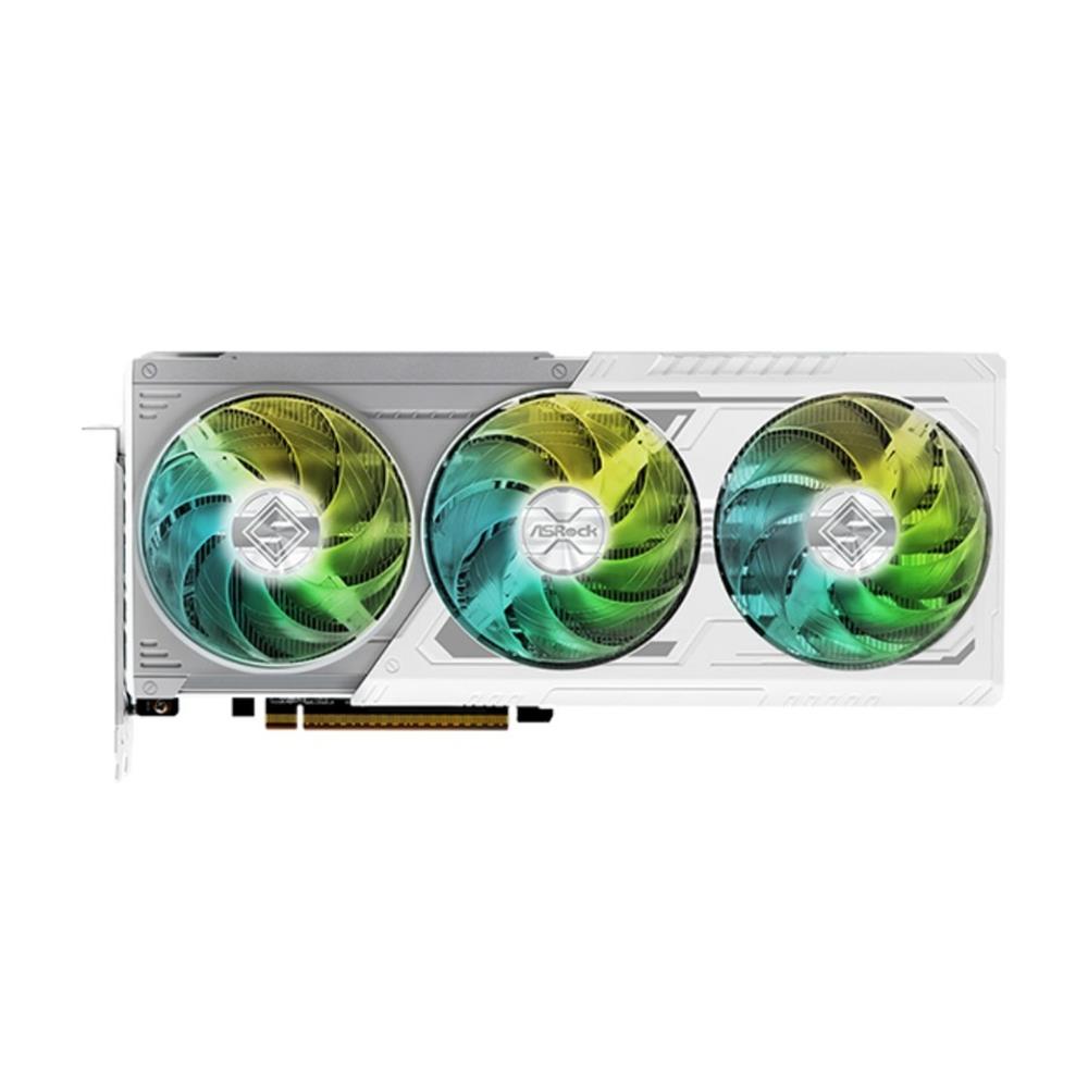 Placa de Vídeo ASRock Radeon RX 9070 XT Steel Legend, 16GB, 256-Bits, PCI Express 5.0, LEDs ARGB, Branco