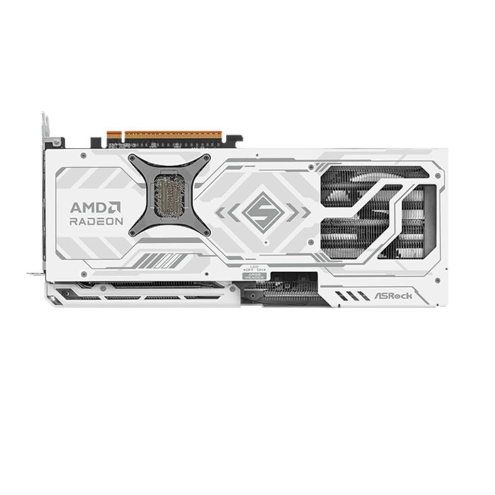 Placa de Vídeo ASRock Radeon RX 9070 XT Steel Legend, 16GB, 256-Bits, PCI Express 5.0, LEDs ARGB, Branco