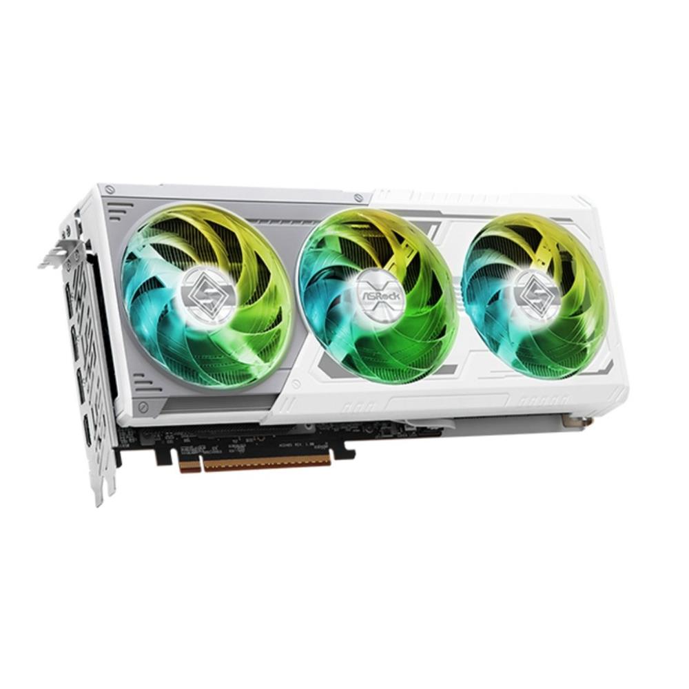 Placa de Vídeo ASRock Radeon RX 9070 XT Steel Legend, 16GB, 256-Bits, PCI Express 5.0, LEDs ARGB, Branco