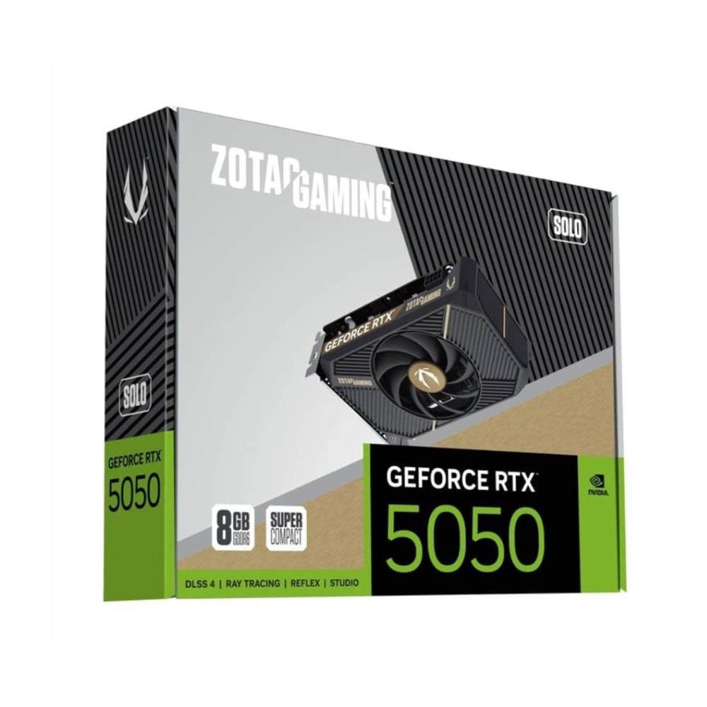Placa de Vídeo ZOTAC GAMING GeForce RTX 5050 SOLO, 8 GB GDDR6, Compacta, Preto