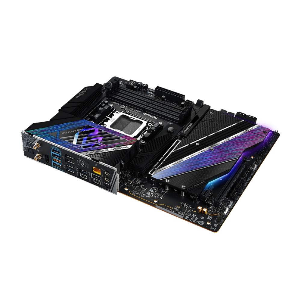 Placa-Mãe ASRock X870E Nova Wifi, AMD AM5, ATX, DDR5, 8200MHz, 256GB, PCIe 5.0, Wi-Fi 7, Preto