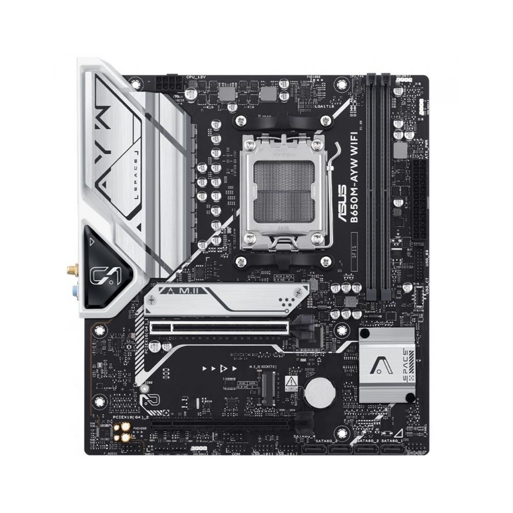 Placa Mãe Asus B650M-AYW WIFI, Chipset B650, AMD AM5, mATX, DDR5