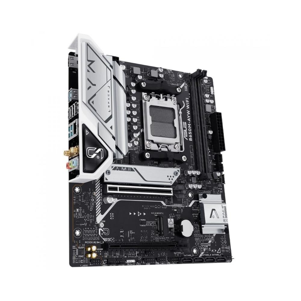 Placa Mãe Asus B650M-AYW WIFI, Chipset B650, AMD AM5, mATX, DDR5