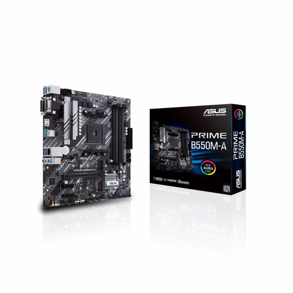 Placa-Mãe Asus Prime B550m-A, AM4, DDR4, VGA, DVI-D, HDMI, M.2, USB3.2