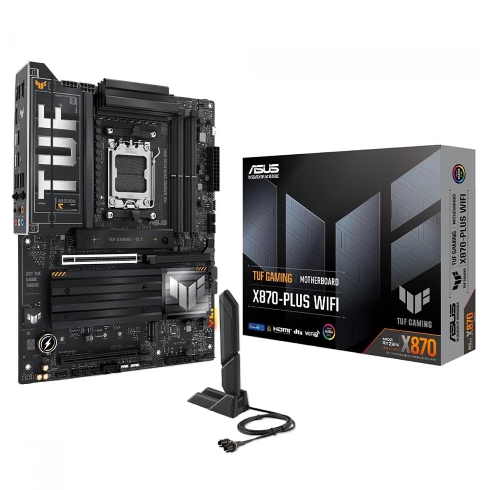 Placa Mãe Asus TUF Gaming X870-Plus WiFi, Chipset X870, AMD AM5, WiFi 7, ATX, DDR5 - 90MB1IU0-M0EAY0