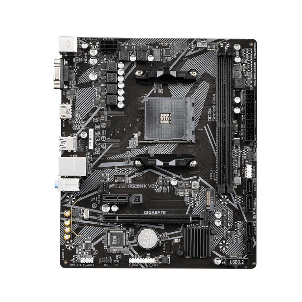 Placa Mãe Gigabyte A520M K V2, Chipset A520, AMD AM4, mATX, DDR4