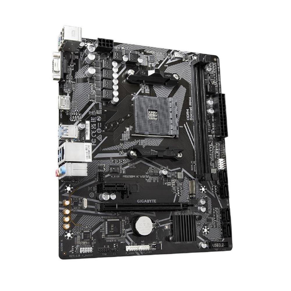 Placa Mãe Gigabyte A520M K V2, Chipset A520, AMD AM4, mATX, DDR4