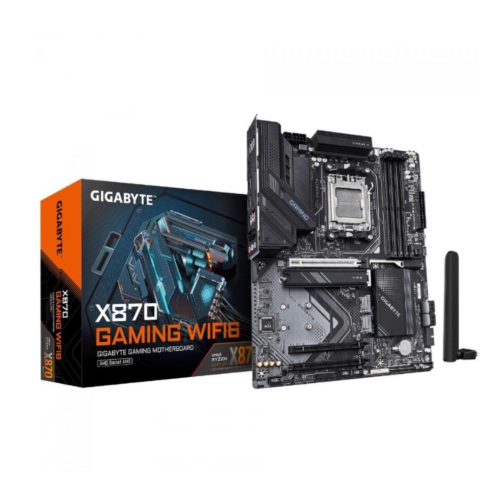 Placa-Mãe Gigabyte X870 Gaming WIFI6, AMD X870, AM5, ATX, DDR5, Wi-Fi 6, Bluetooth, PCIe 5.0, USB4, M.2 NVMe PCIe 5.0