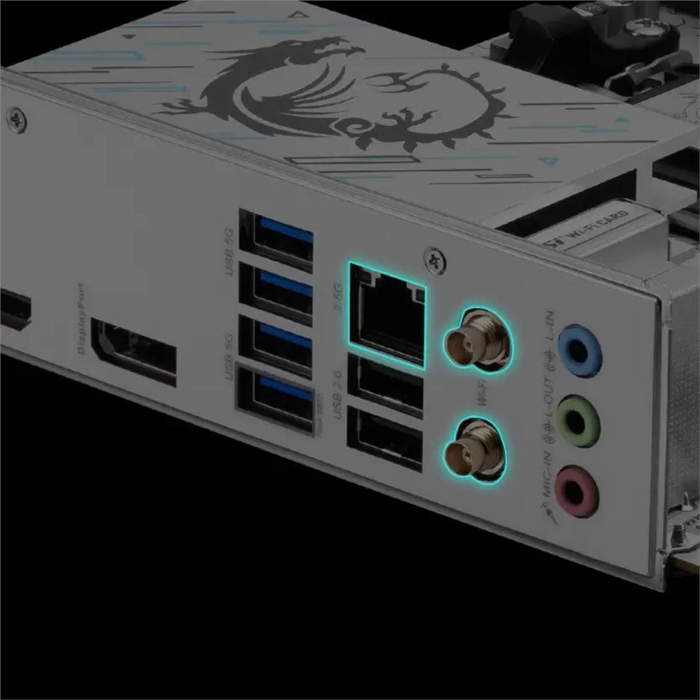 Placa-mãe MSI B840M Gaming WiFi 6E, mATX, AM5, DDR5 128GB, Chipset B840, 2× M.2 PCIe 4.0, HDMI + DP, LAN 2.5G, Branco