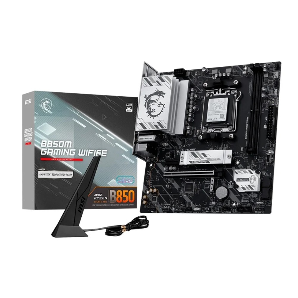 Placa-Mãe MSI B850M Gaming WiFi6E, AMD AM5, Micro ATX, DDR5, PCIe 4.0, M.2, Wi-Fi 6E