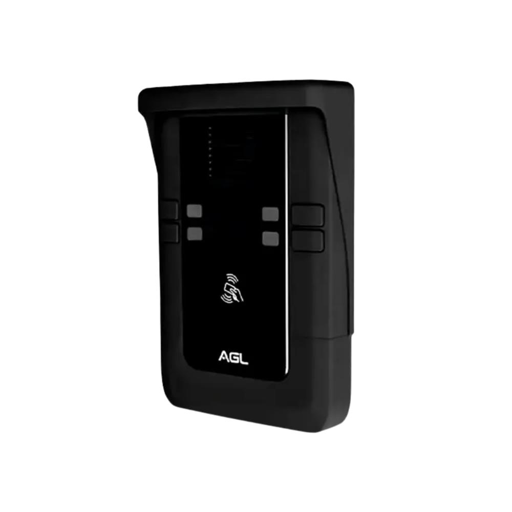 Porteiro Eletrônico Coletivo S-500 AGL, 4 Pontos, 13,56 MHz, Bluetooth, IP65, Preto
