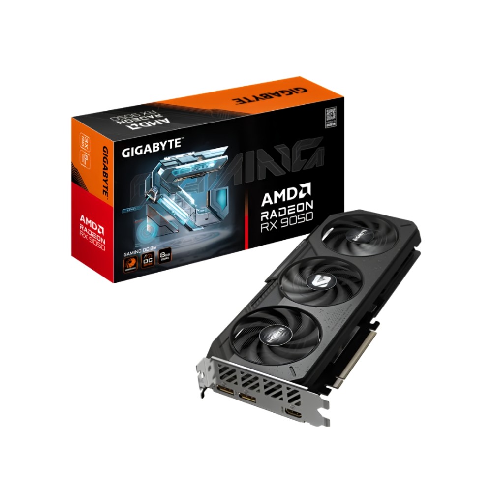 Placa de Vídeo Gigabyte Radeon RX 9050 Gaming OC, 8GB GDDR6, 128-bit, PCIe 5.0