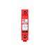 Protetor de Surto DPS Classe II 1P 20kA 275V, Clamper 16235 Plug-In Front V, Vermelho
