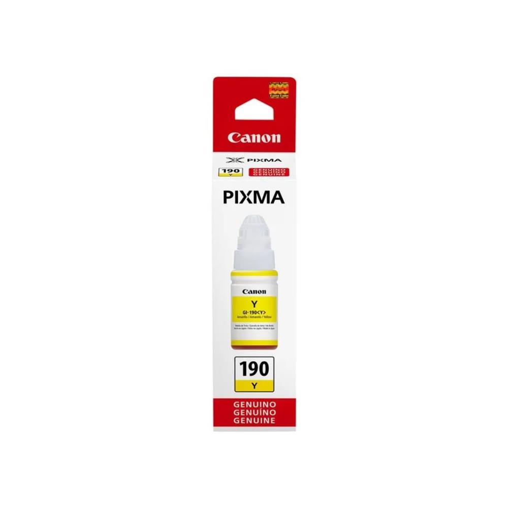 Refil de Tinta Canon GI-190 Amarelo, 70ml, 0670C001AC