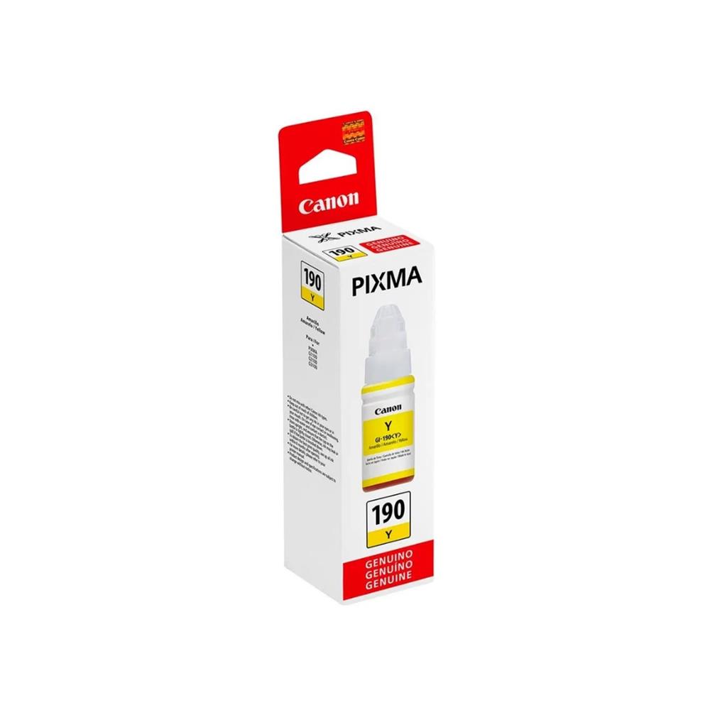 Refil de Tinta Canon GI-190 Amarelo, 70ml, 0670C001AC