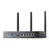 Roteador TP-LINK Omada ER706W, VPN, 5 Portas, Dual band, AX3000, USB 3.0, Gigabit, Preto