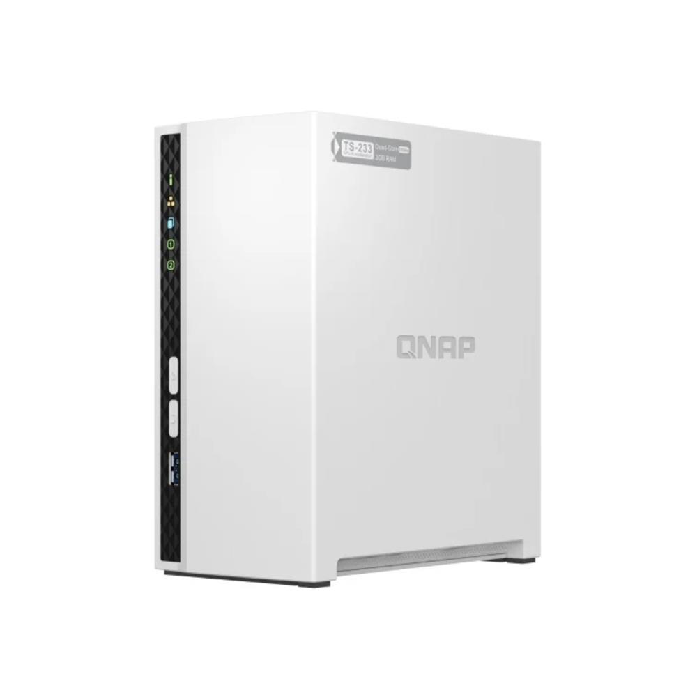 Servidor NAS QNAP TS-233 2 Baias ARM Cortex-A55, 2.0GHz, 2GB RAM, Torre Sem HD, Branco
