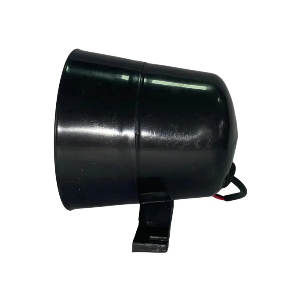 Sirene Piezoelétrica, Garen, 12V, Preta, para Alarme Residencial, A00670