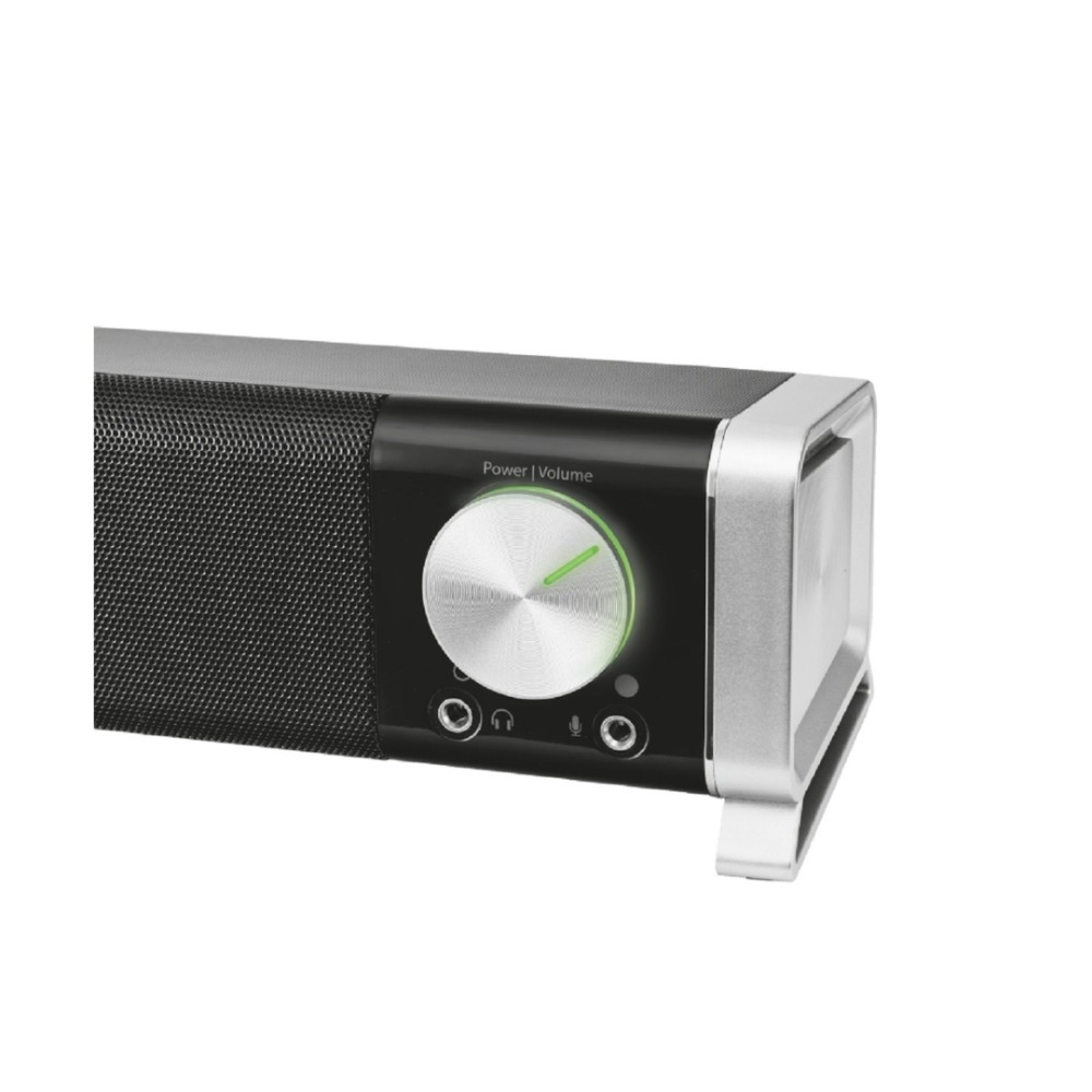 Soundbar Trust Asto, 6W RMS, 3.5mm, USB, Controle de Volume, Preto