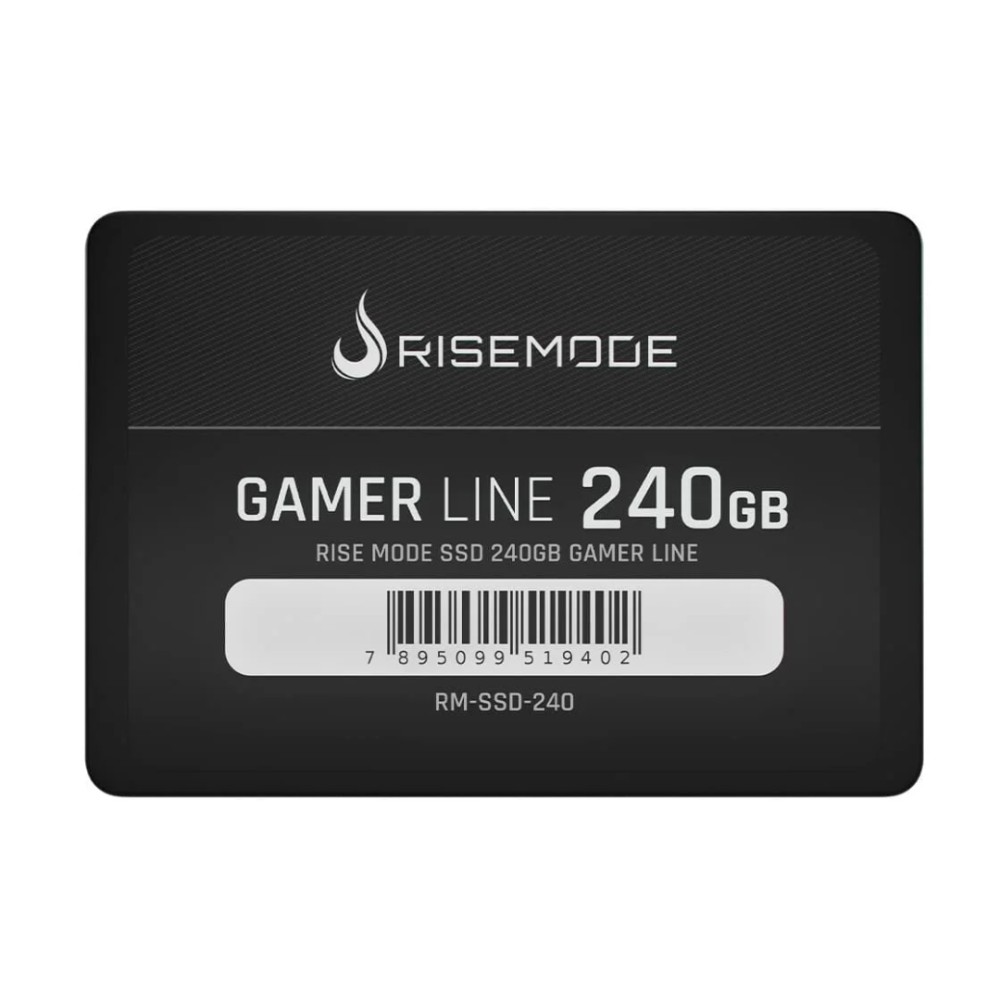 SSD Rise Mode Gamer Line, 240GB, SATA III, 2.5", Leitura 530MB/s, Gravação 520MB/s