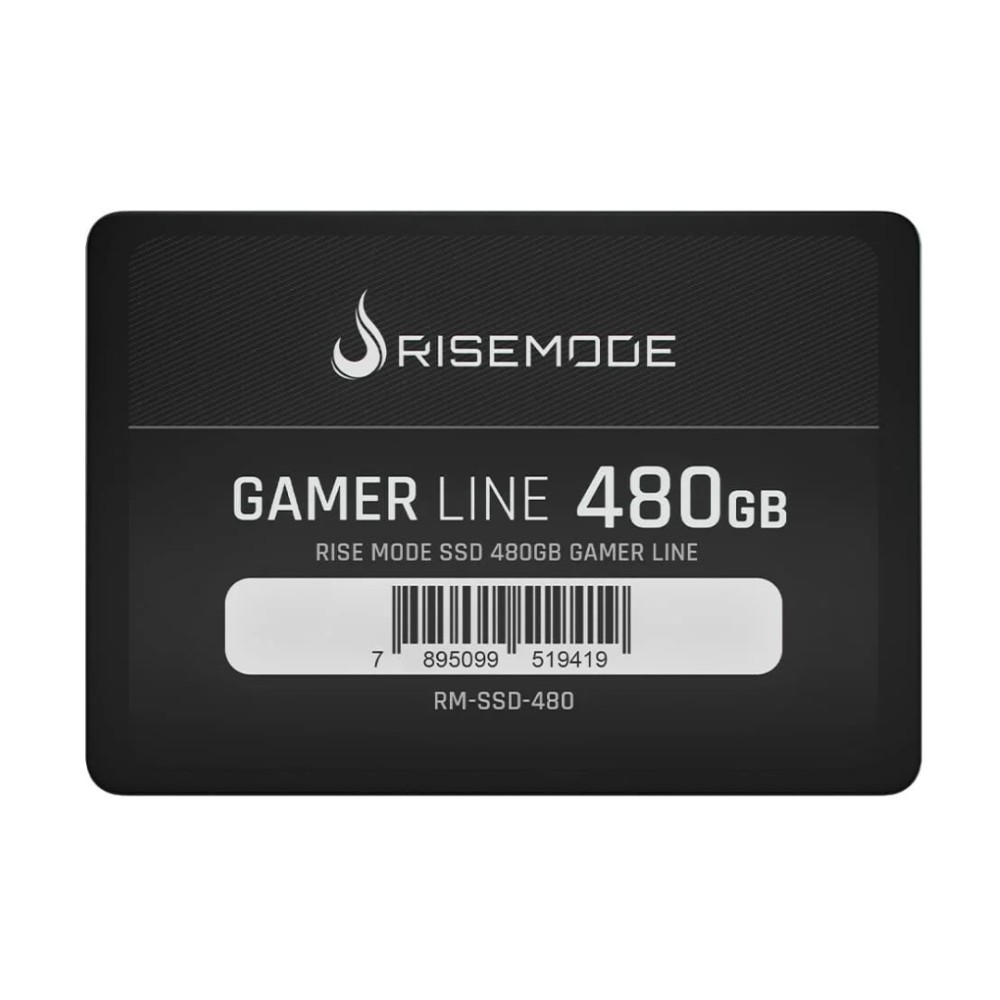 SSD Rise Mode Gamer Line, 480GB, SATA III, 2.5", Leitura 530MB/s, Gravação 520MB/s