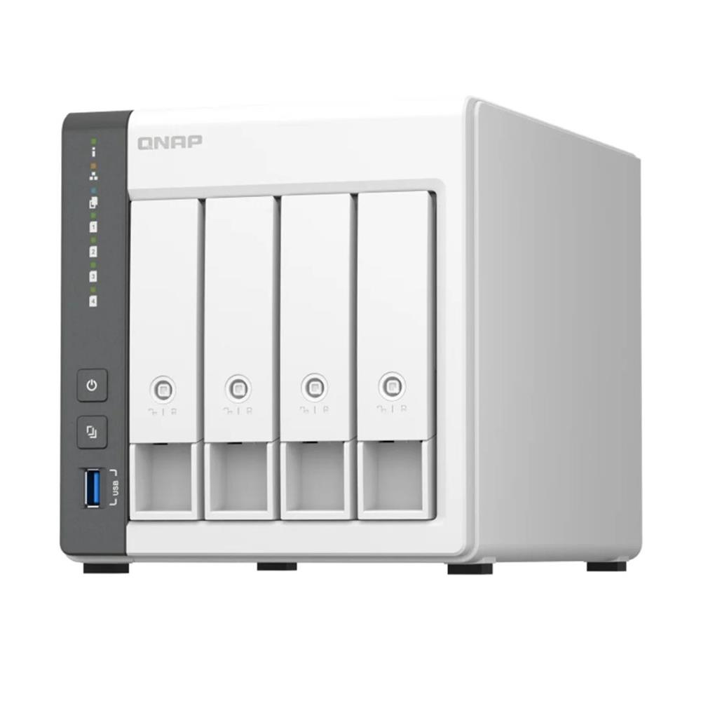 Storage NAS QNAP TS-433-4G, ARM Cortex-A55 Quad-Core 2.0GHz, 4GB RAM, 4 Baias SATA, 2.5GbE, Torre
