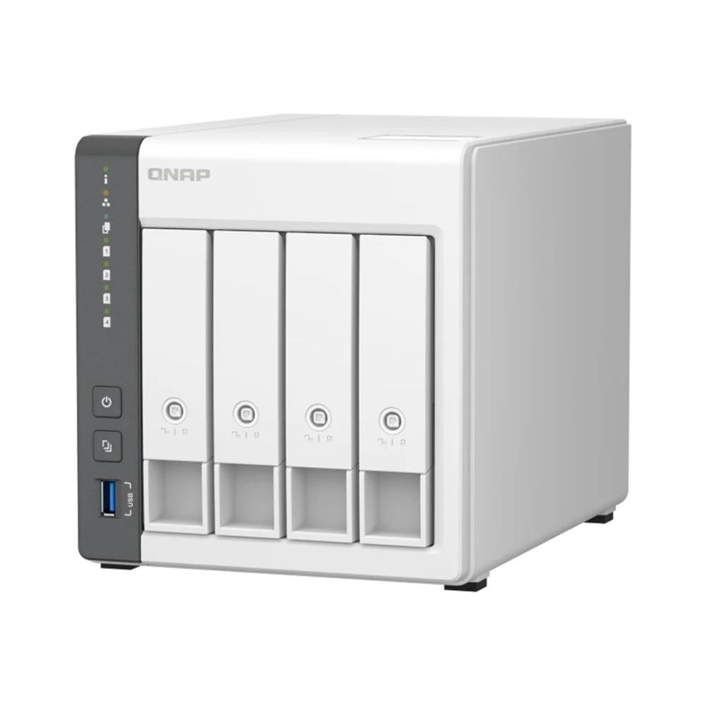 Storage NAS QNAP TS-433-4G, ARM Cortex-A55 Quad-Core 2.0GHz, 4GB RAM, 4 Baias SATA, 2.5GbE, Torre