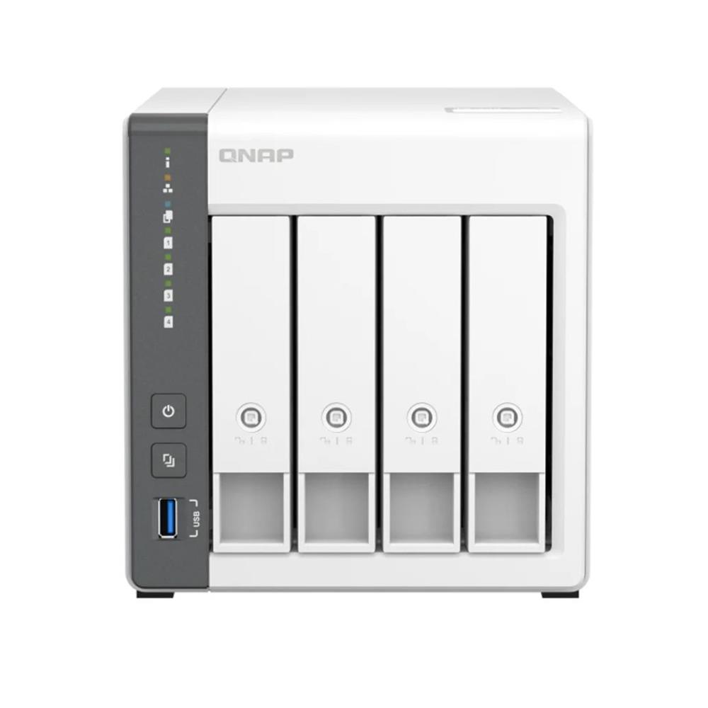 Storage NAS QNAP TS-433-4G, ARM Cortex-A55 Quad-Core 2.0GHz, 4GB RAM, 4 Baias SATA, 2.5GbE, Torre