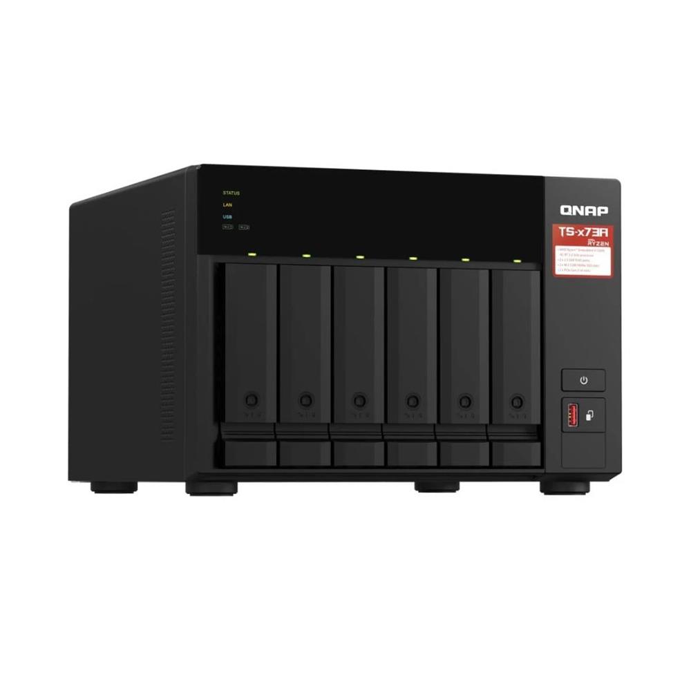 Storage NAS QNAP TS-673A-8G, 64Gb, AMD Ryzen V1500B 2.2GHz, 8GB DDR4, 6 Baias SATA, 2.5GbE