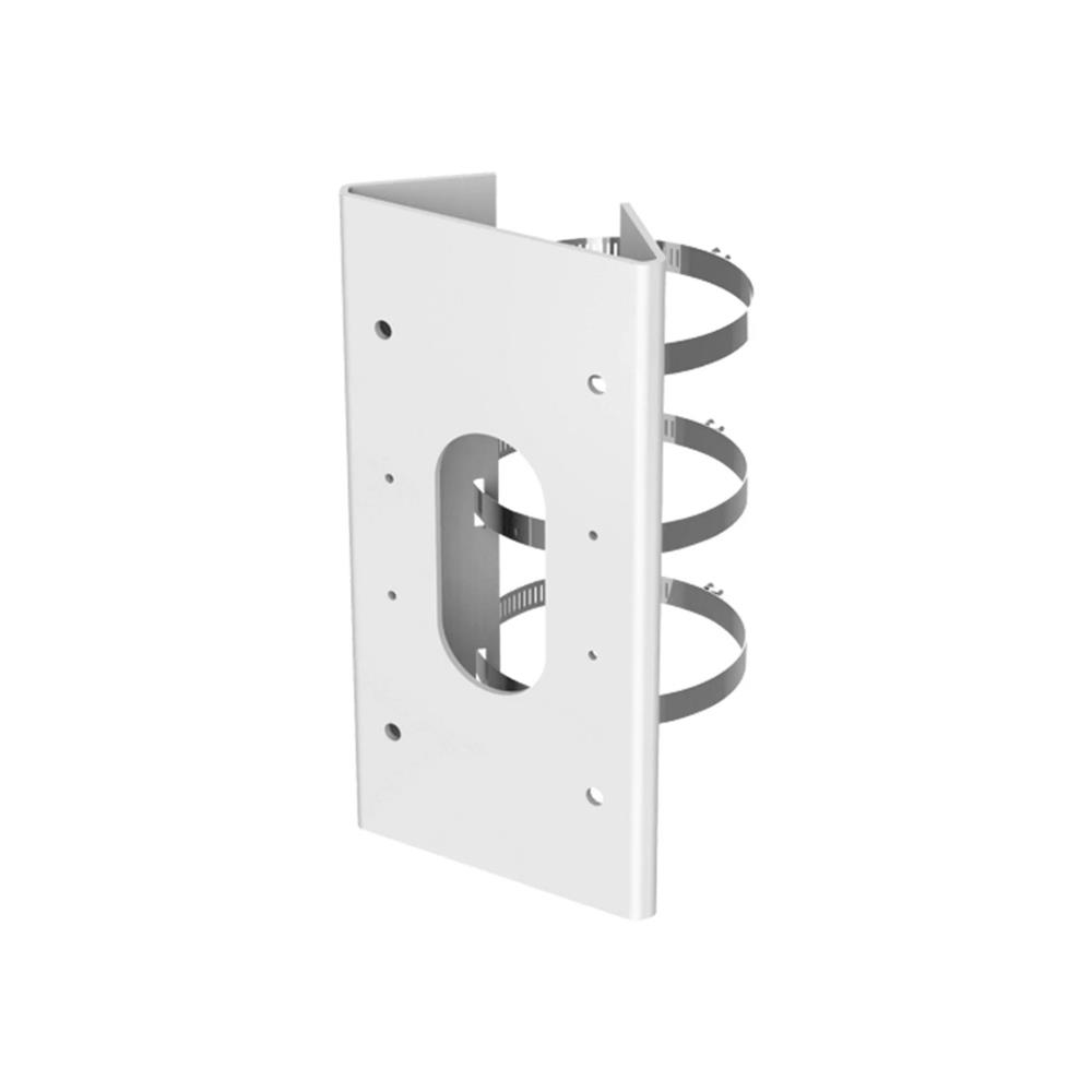 Suporte de Poste Vertical Hikvision DS-1475ZJ-SUS, Aço Inoxidável, Compatível com Câmeras de Segurança, Branco