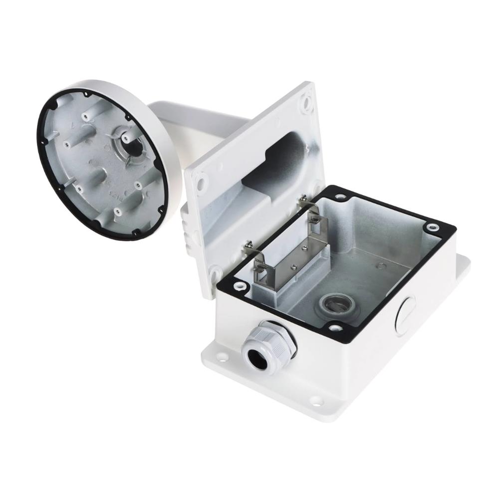Suporte de Parede Hikvision DS-1473ZJ-155B, Para Câmeras Dome, Com Caixa de Junção, Branco