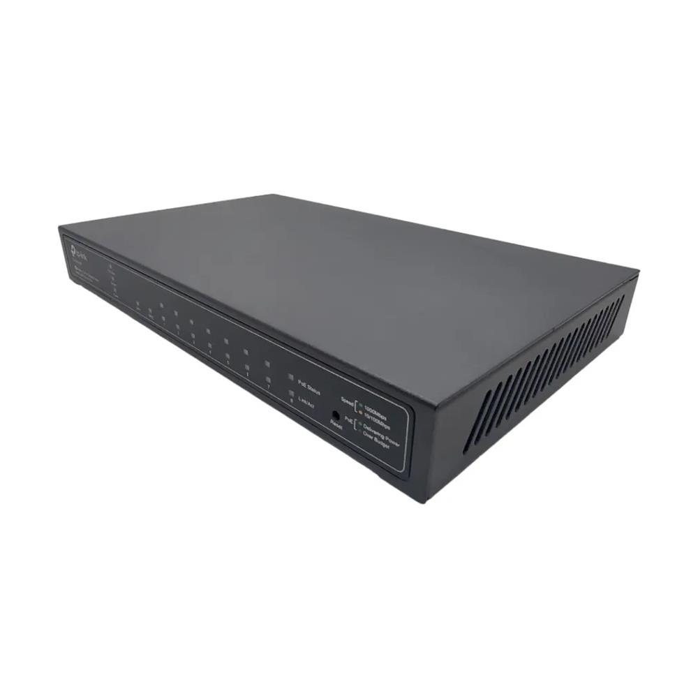 Switch TP-Link TL-SG2210P, 10 Portas Gigabit, 8 Portas PoE+ 802.3af/at, 2 Slots SFP, Preto